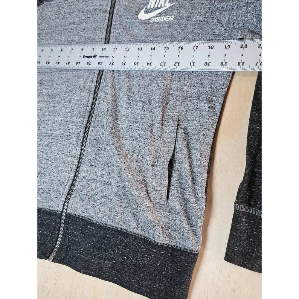 Nike Sportswear Gym Vintage Full Zip Jacket Grey Heather AR3790-010 Mens Medium